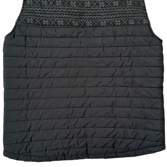 Telluride Clothing Co Full Zip Quilted Puffer Vest Black Gray Snowflake Large - Picture 8 of 12